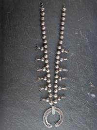 Navajo Silver Squash Blossom Necklace