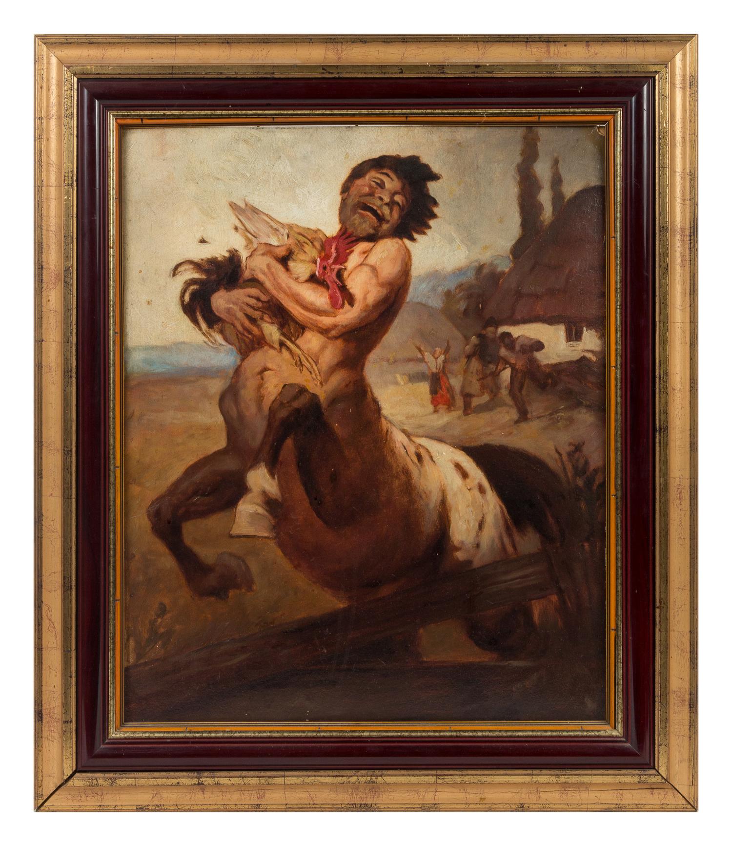 Laszlo Kaszony, (Hungarian, 19th/20th Century), The Rooster Thief