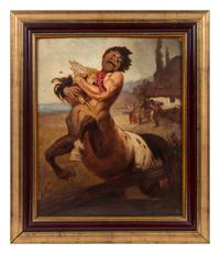 Laszlo Kaszony, (Hungarian, 19th/20th Century), The Rooster Thief
