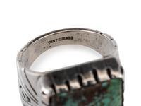 Navajo and Zuni Silver Rings, with Inlay
