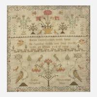 A needlework sampler Worked by "Lidia Weedon, November 1800"