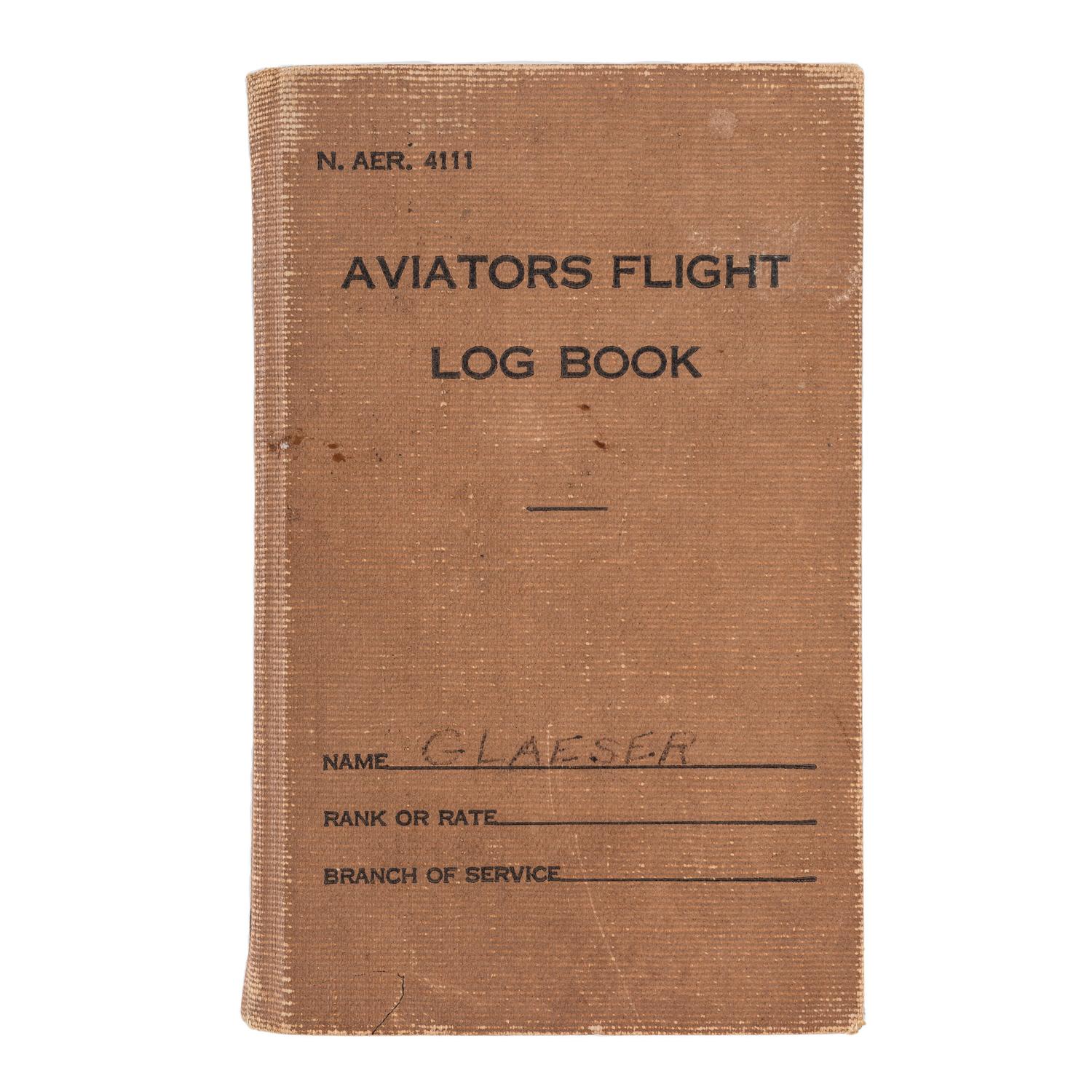 The Service Archive of Naval Aviator Commander Fred W. Glaeser, Including Record of Flight From Pearl Harbor on December 7, 1941