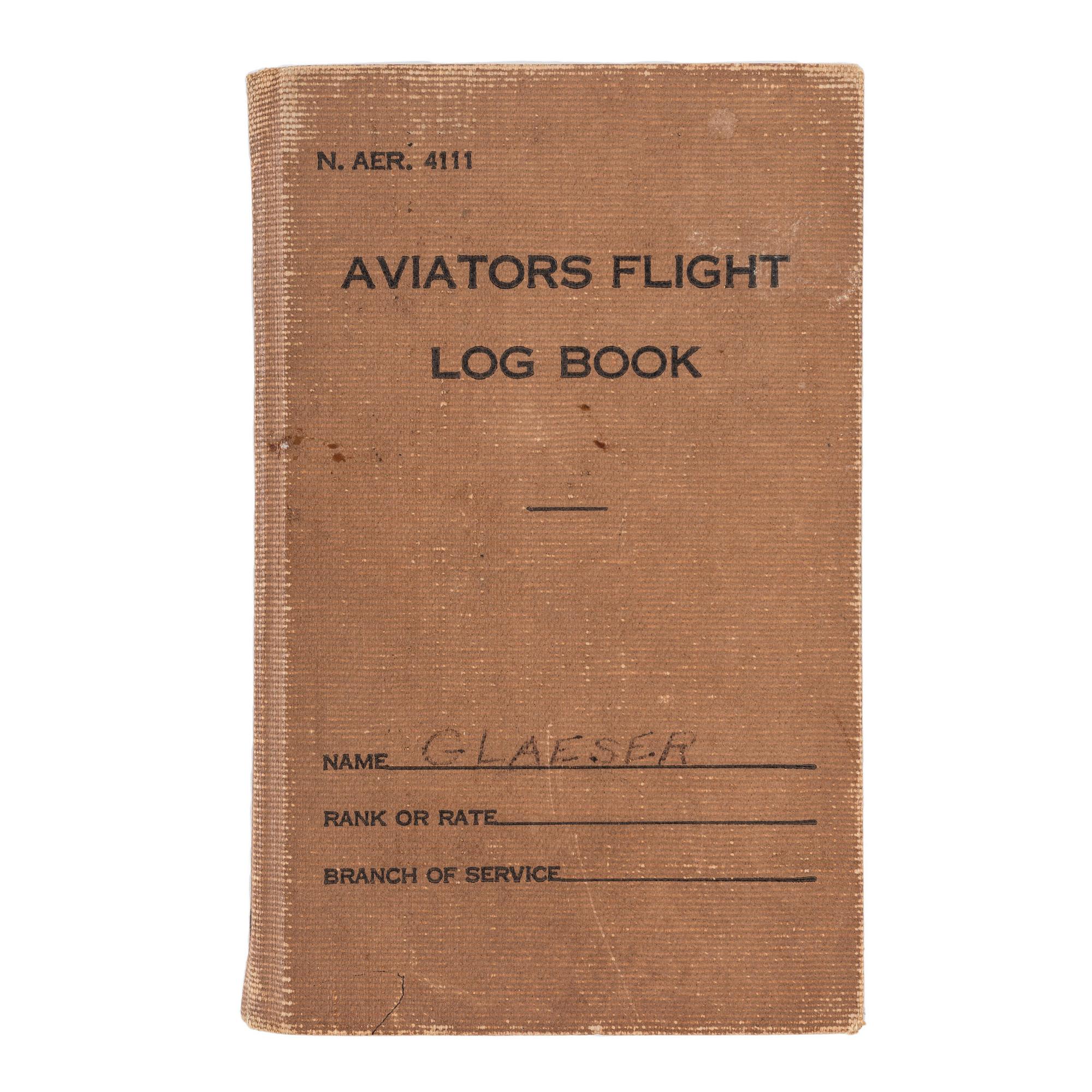 The Service Archive of Naval Aviator Commander Fred W. Glaeser, Including Record of Flight From Pearl Harbor on December 7, 1941