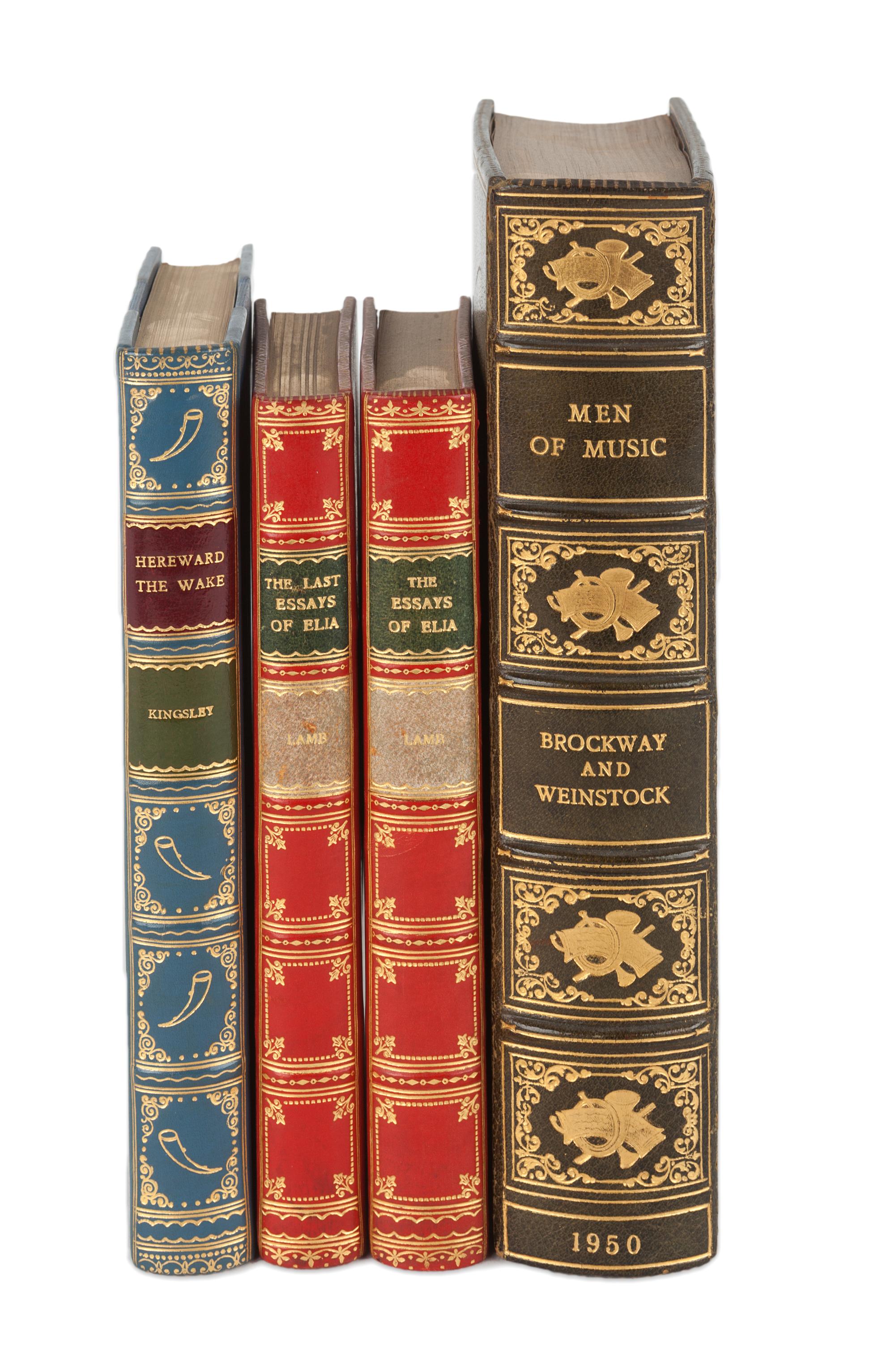 [BAYNTUN]. A group of 4 bound by Bayntun, comprising: