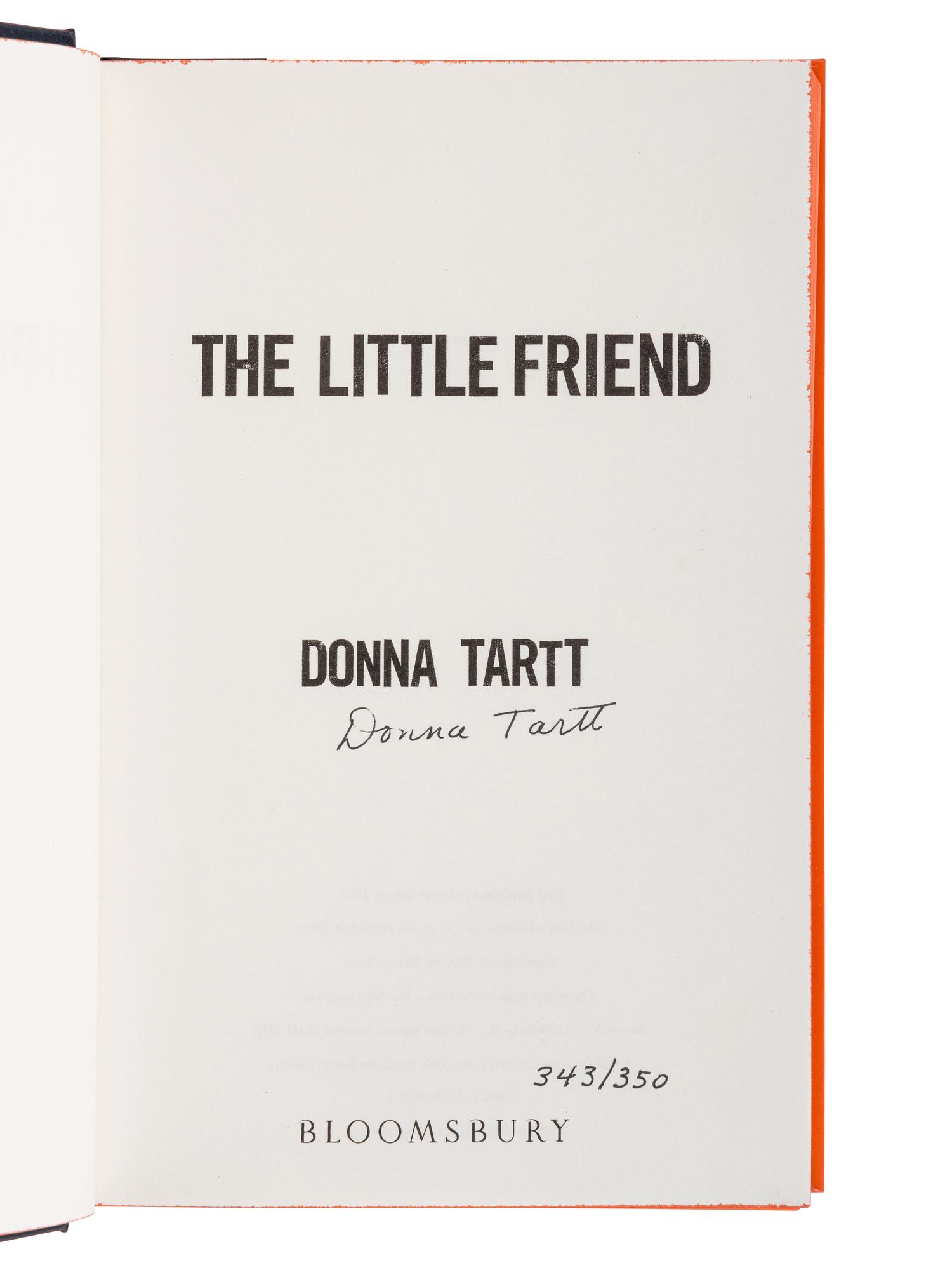 TARTT, Donna (b. 1963). A group of 4 FIRST or LIMITED EDITIONS, comprising: