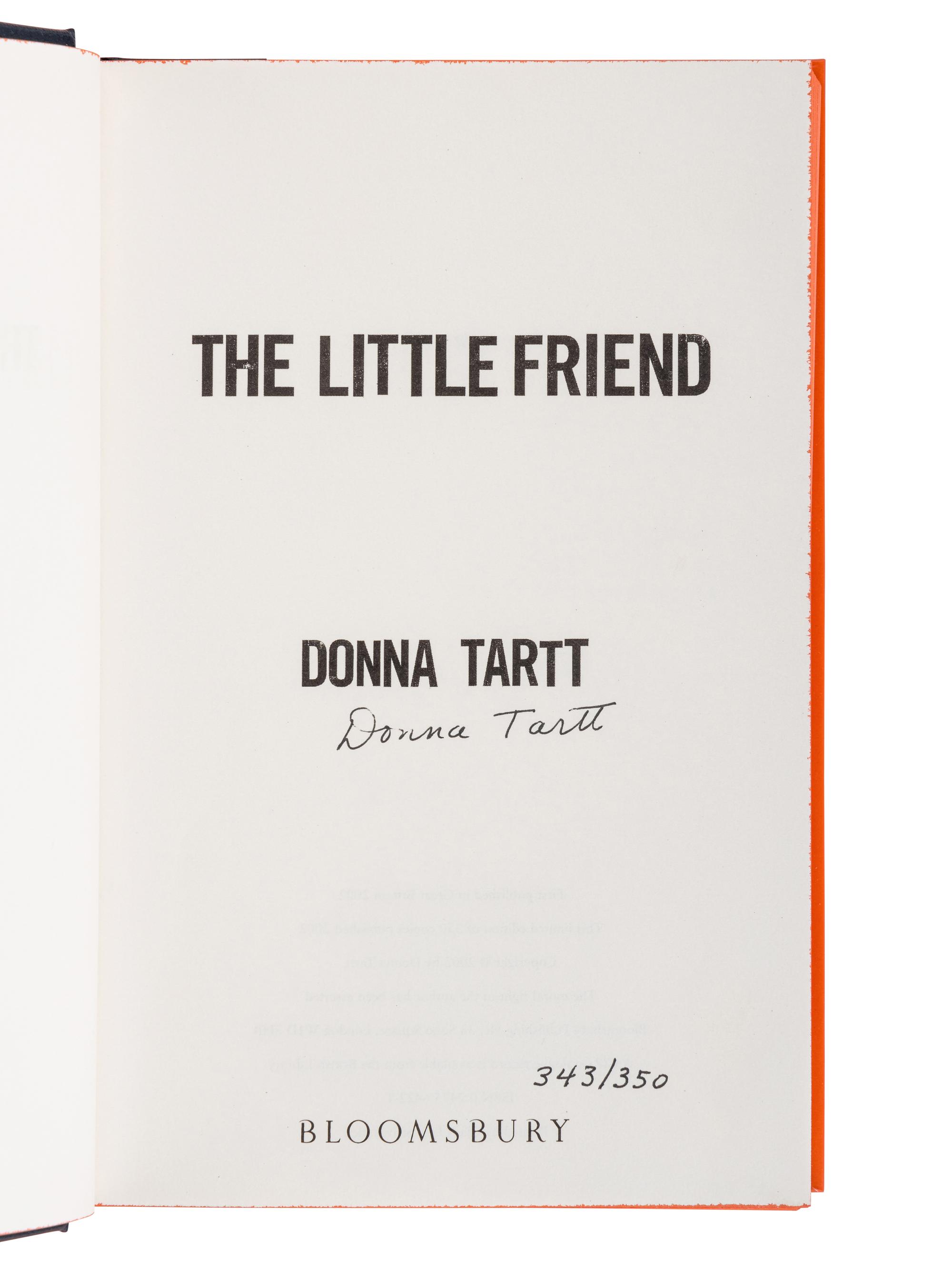 TARTT, Donna (b. 1963). A group of 4 FIRST or LIMITED EDITIONS, comprising: