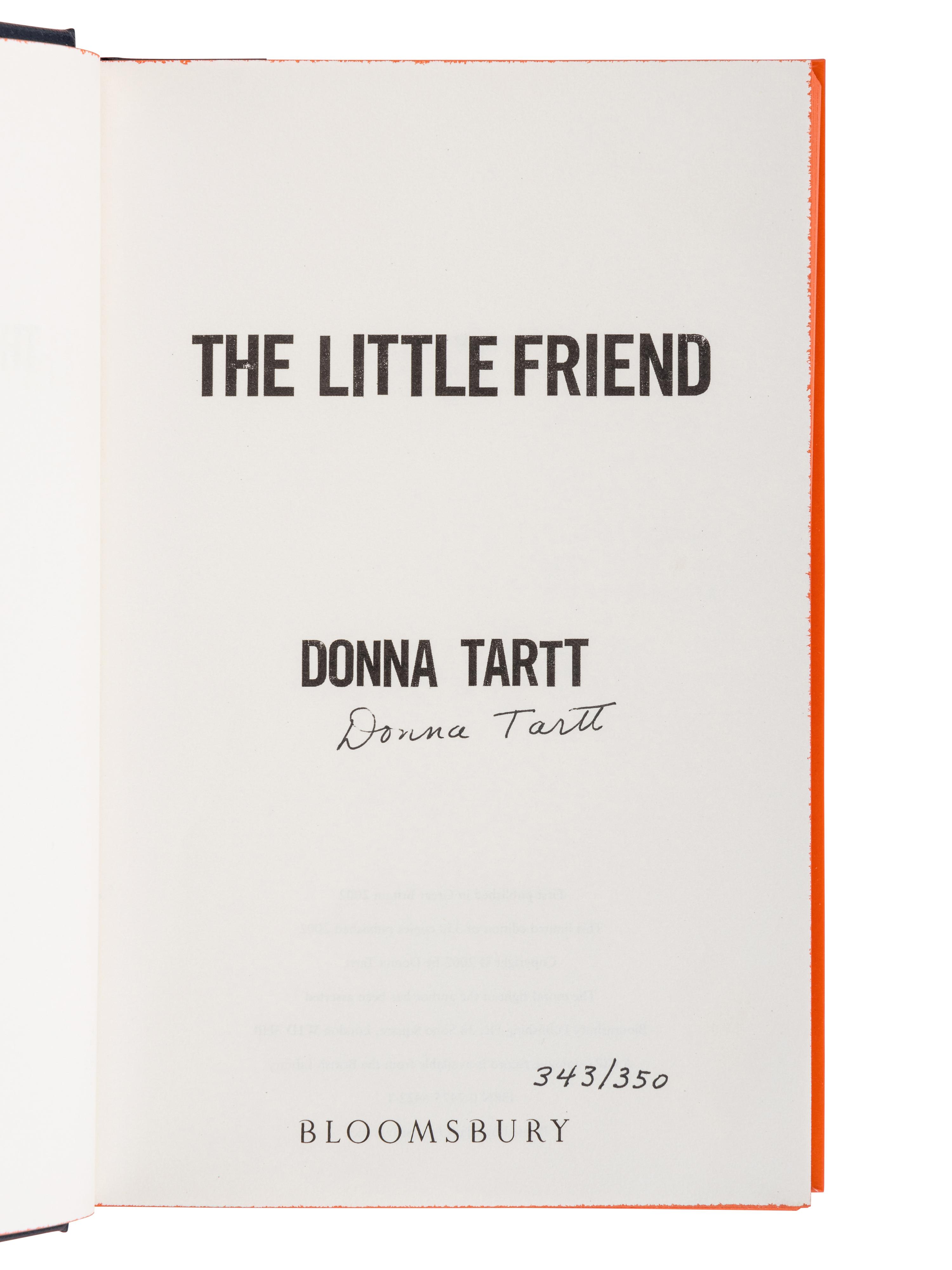 TARTT, Donna (b. 1963). A group of 4 FIRST or LIMITED EDITIONS, comprising: