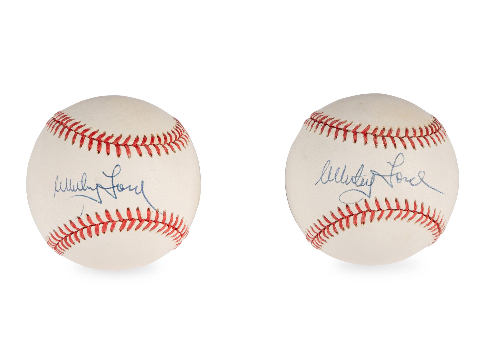 A Group of New York Yankees Items Including Mickey Mantle Signed Autograph,