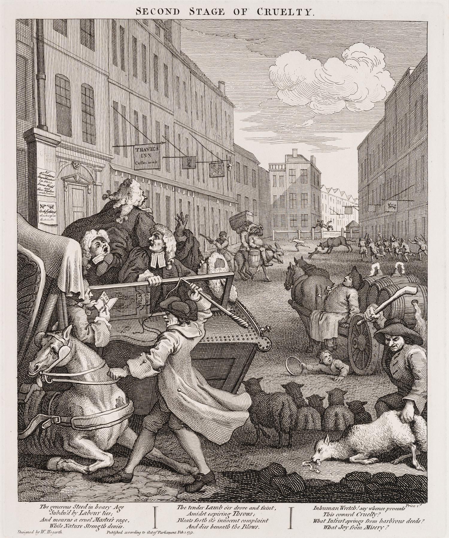 The Four Stages of Cruelty (the complete set of four prints)