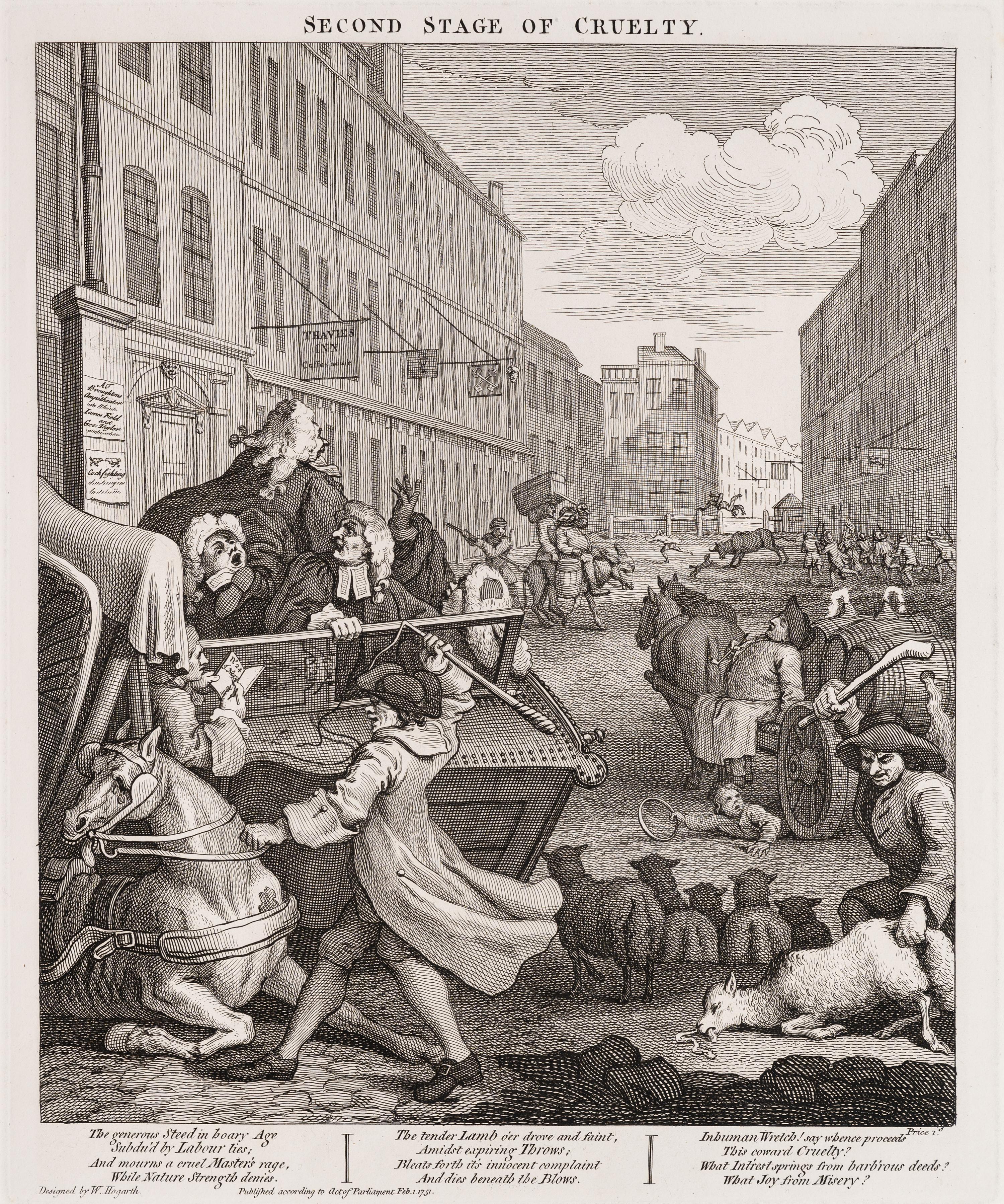 The Four Stages of Cruelty (the complete set of four prints)