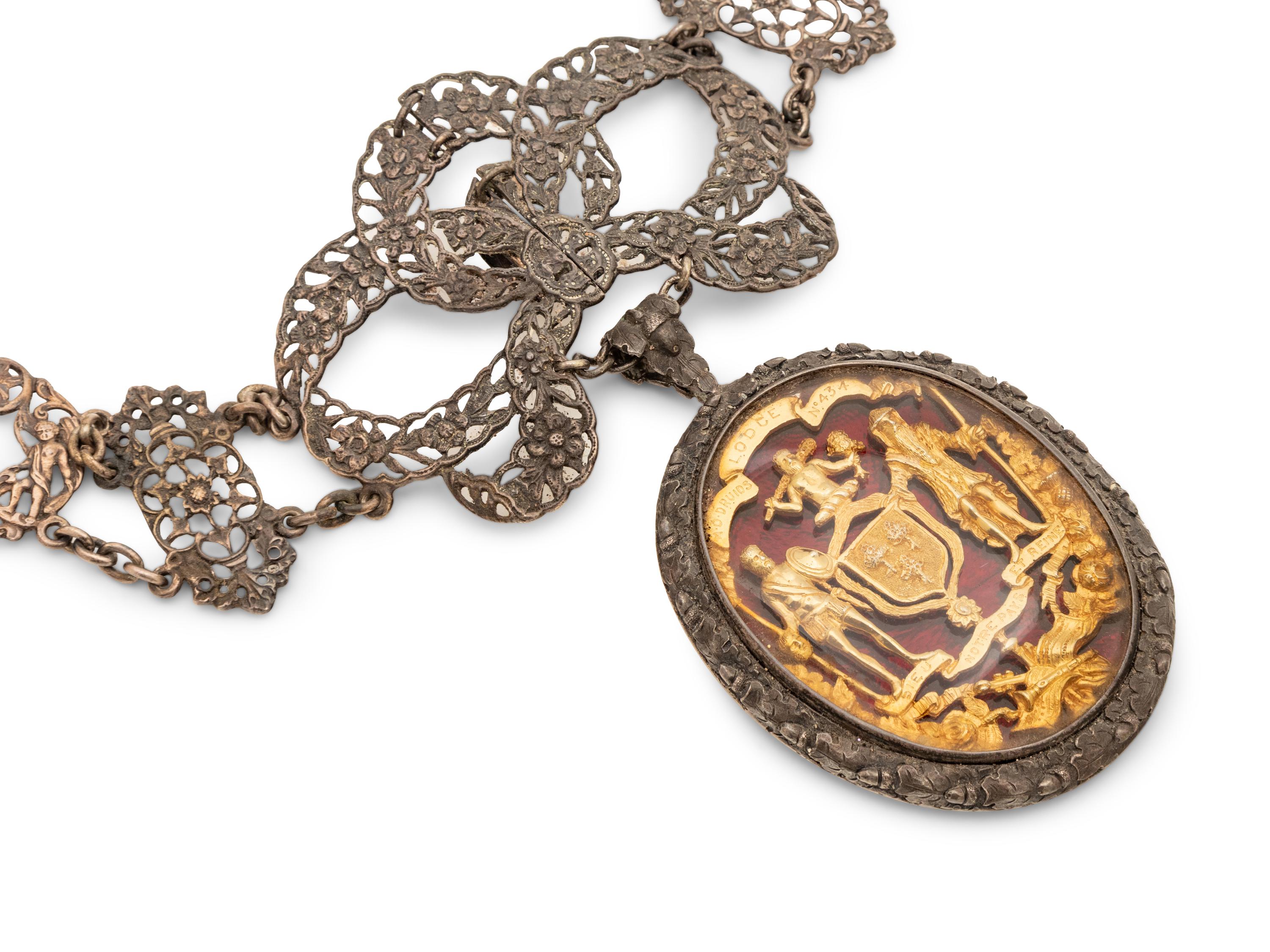 A Ceremonial Ancient Order of Druids Pendant Necklace
