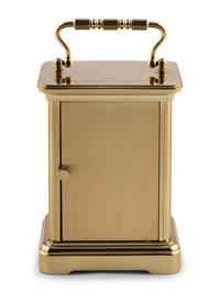 A Tiffany and Co. Brass Presentation Carriage Clock