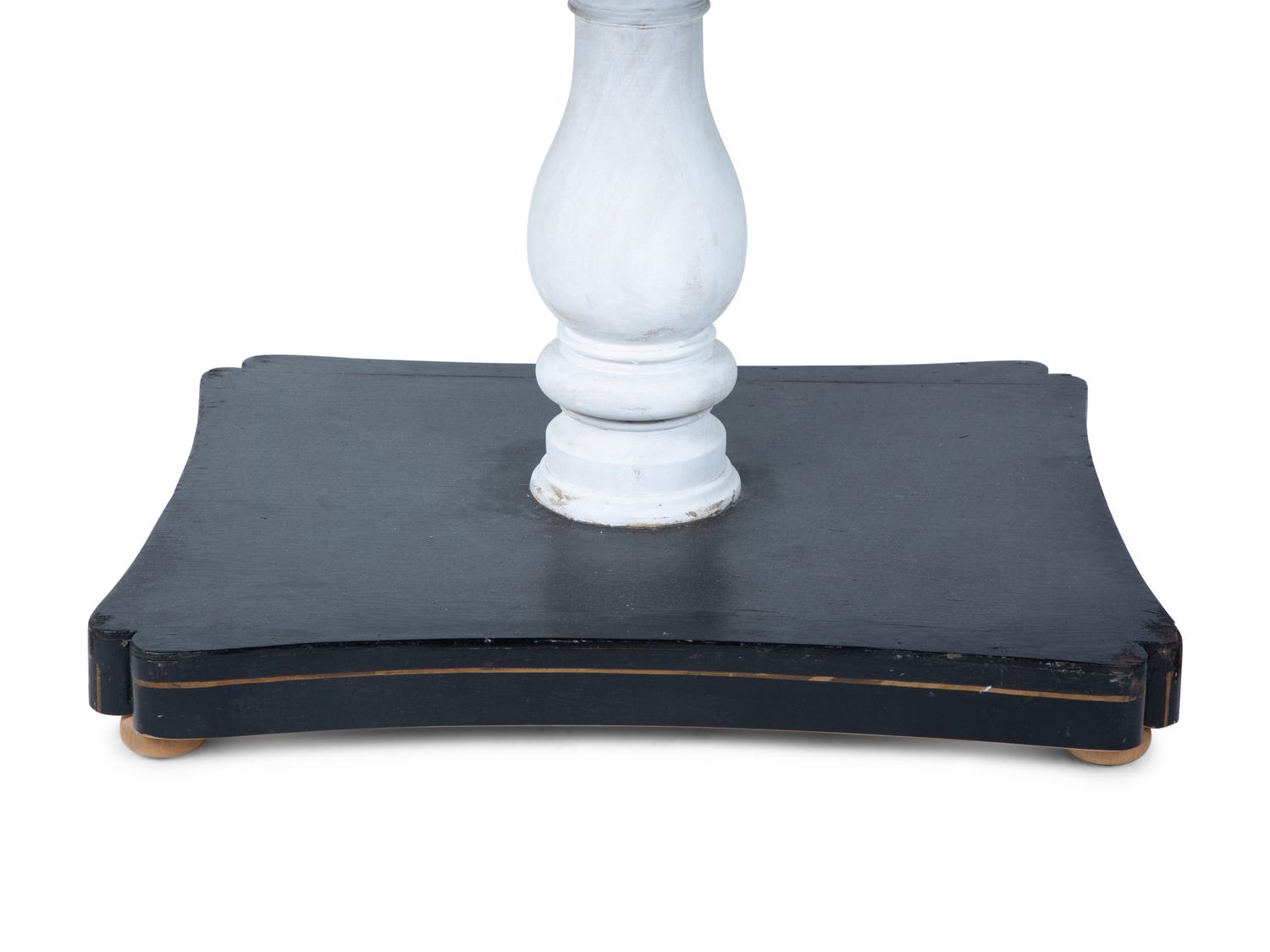 A Chinese Export Lacquer Game Table on a Later Painted Wood Base — 19TH CENTURY AND LATER