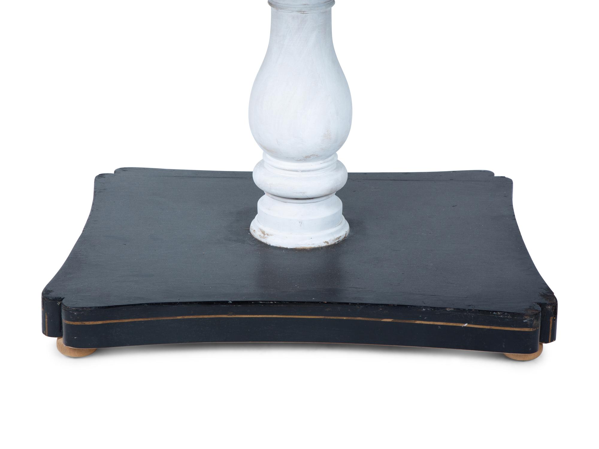A Chinese Export Lacquer Game Table on a Later Painted Wood Base — 19TH CENTURY AND LATER