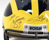 A Multi Signed 1997 University of Michigan Signed Autograph Riddell Full Size Football Helmet Including Charles Woodson and Lloyd Carr (BAS Beckett Authentication Services Certified),