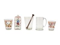 Five Stiegel-Type Glass Articles