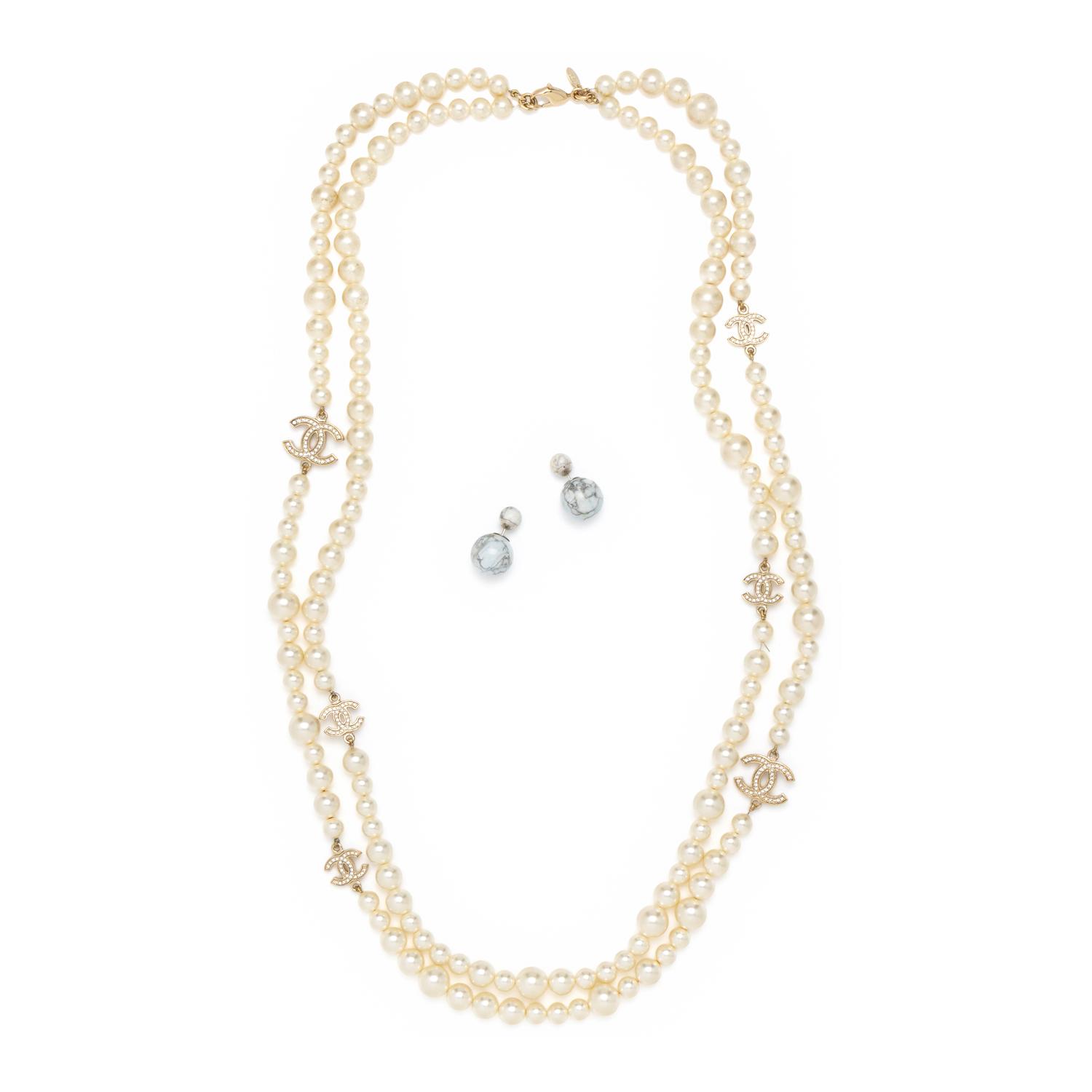 CHANEL & DIOR, NECKLACE & EARRINGS