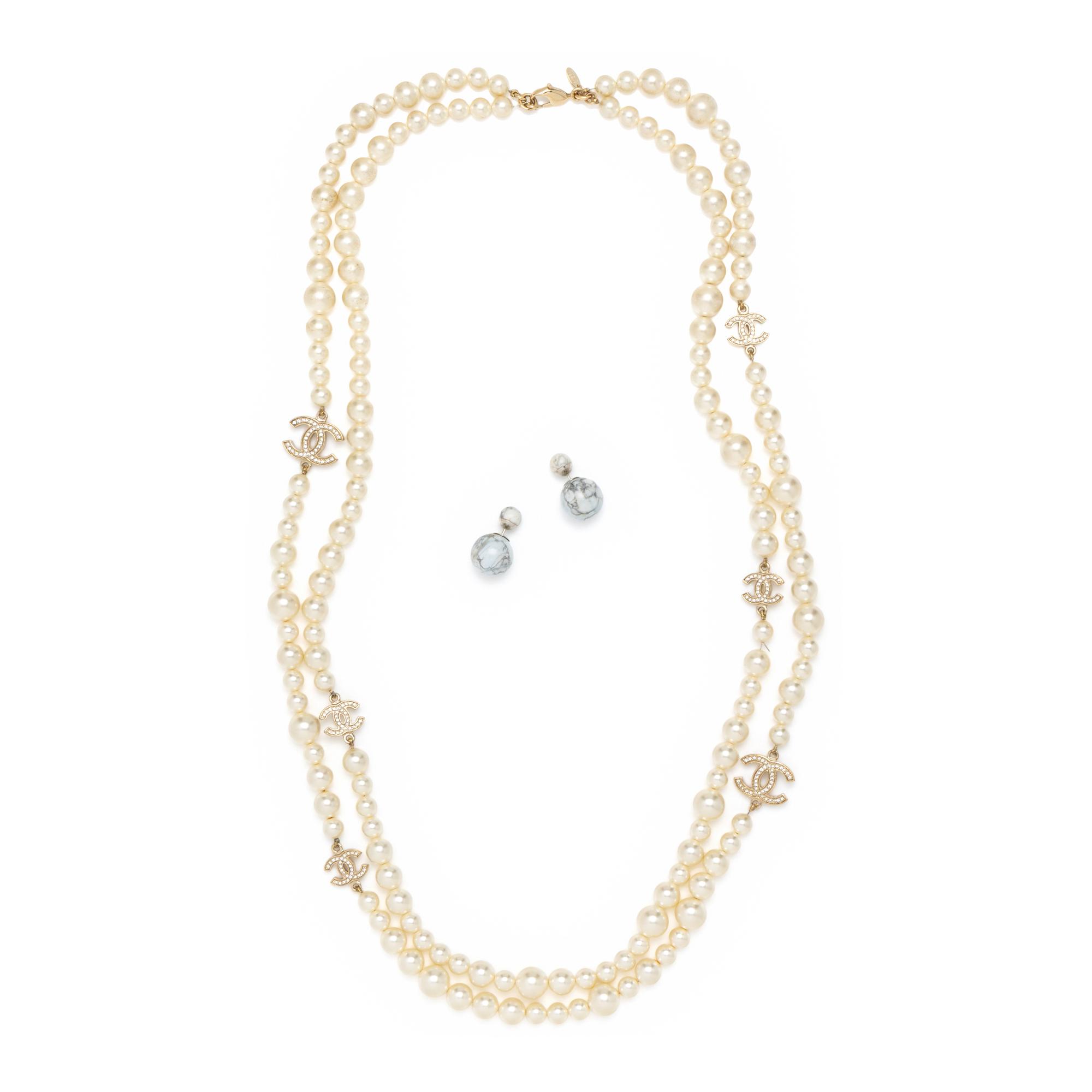 CHANEL & DIOR, NECKLACE & EARRINGS