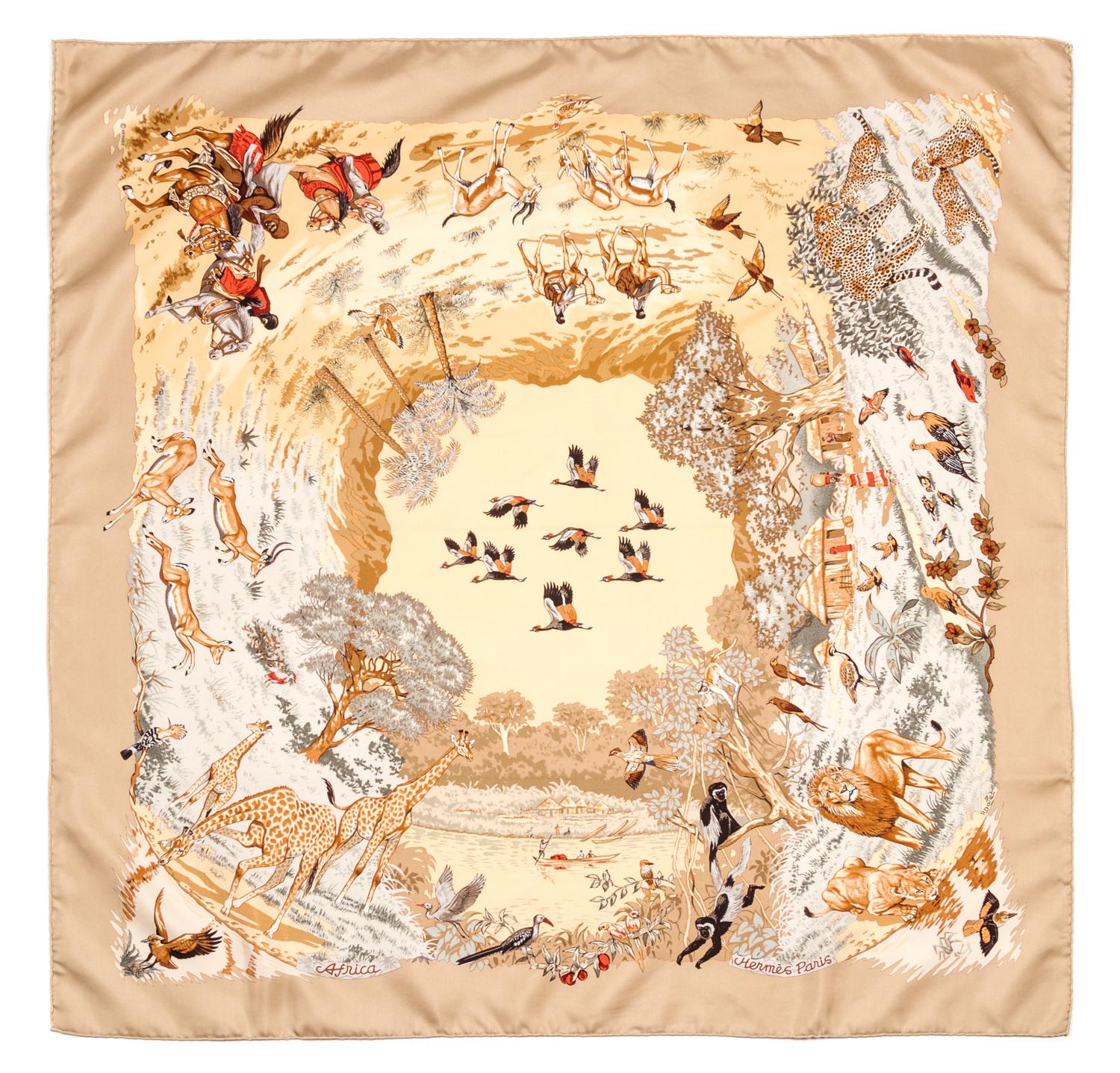 An Hermes 90cm Silk Scarf, 36"x36".