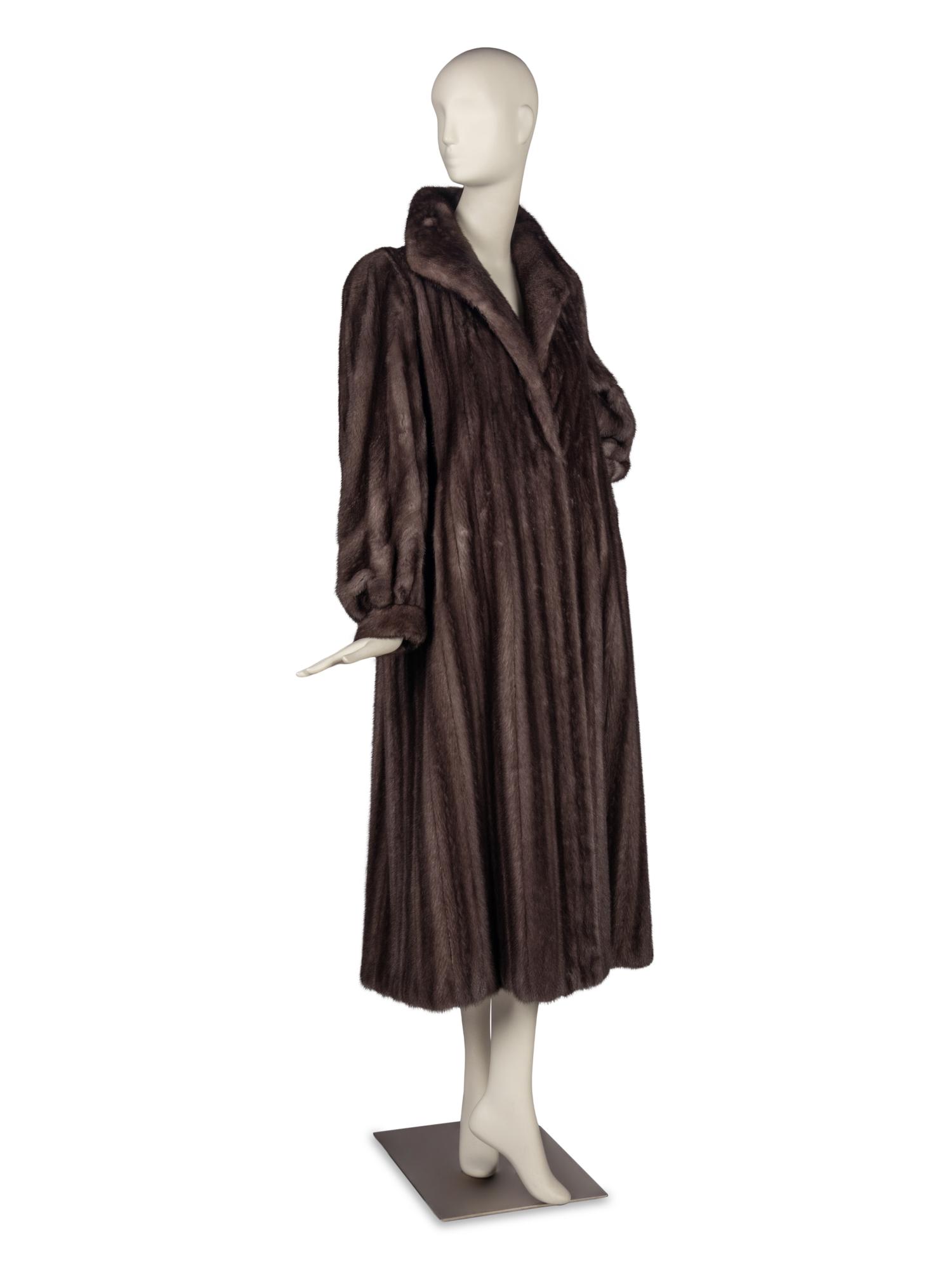 Birger Christensen Blue Iris Mink Fur Coat