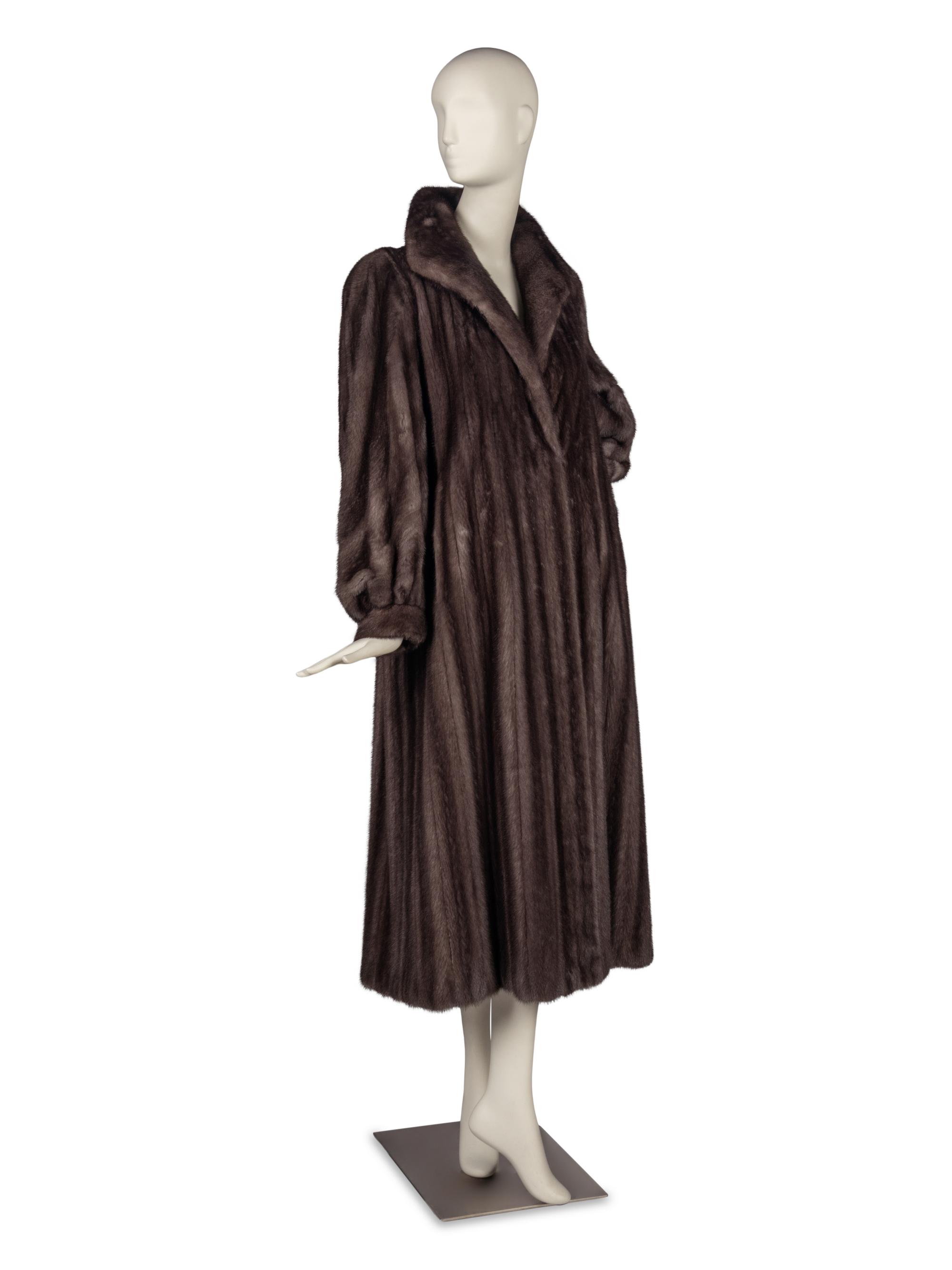 Birger Christensen Blue Iris Mink Fur Coat