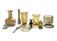 Eight Roman Glass Vessels