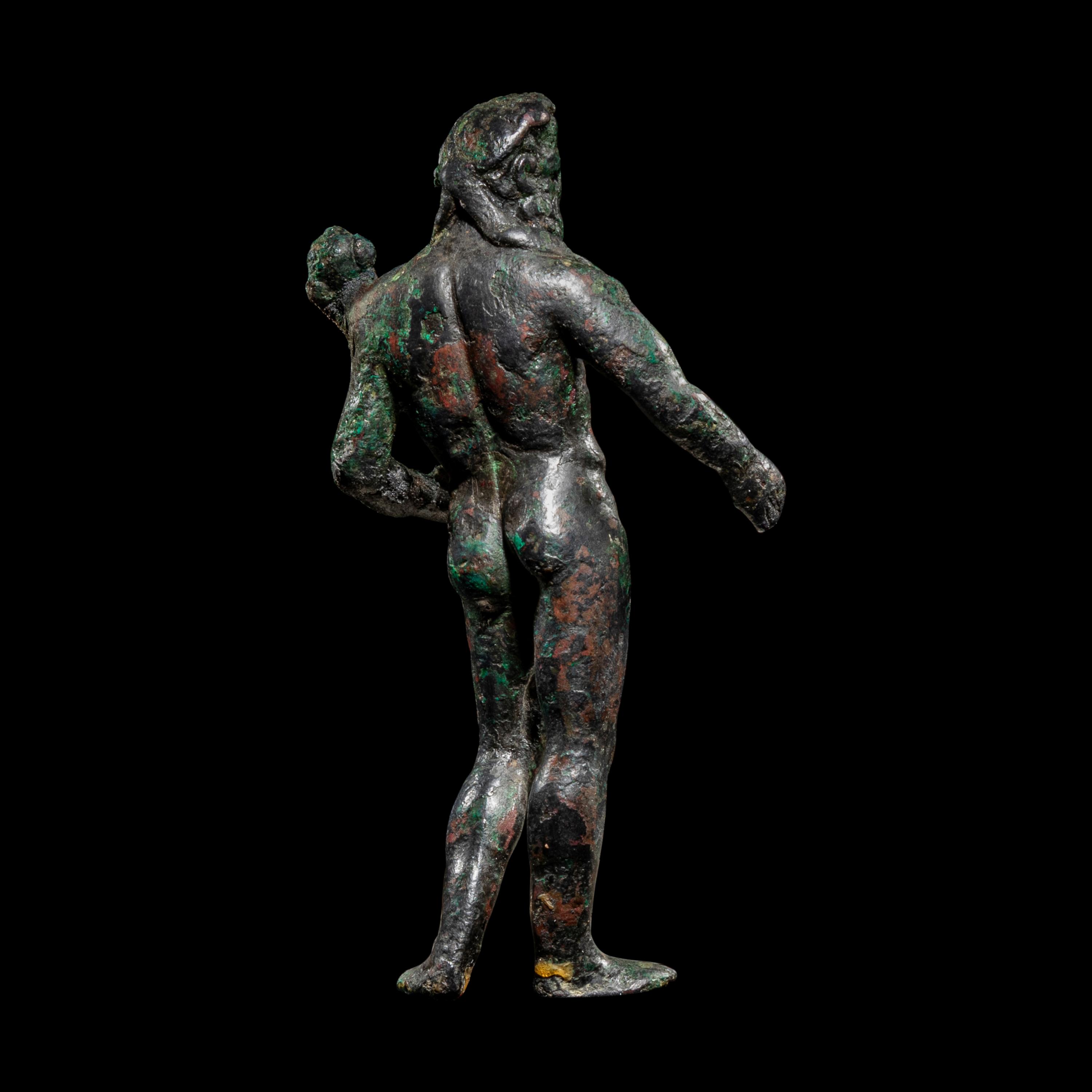 A Roman Bronze Statuette of Hercules
