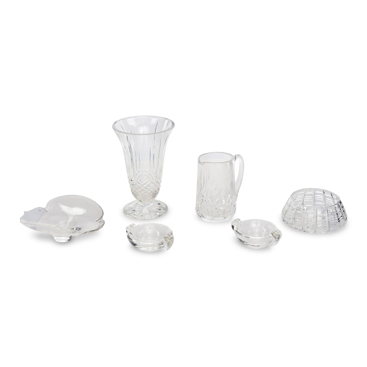 A Collection of Cut Glass and Molded Glass Serving Articles