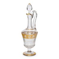 A Saint-Louis Thistle Gilt Decorated Wine Ewer
