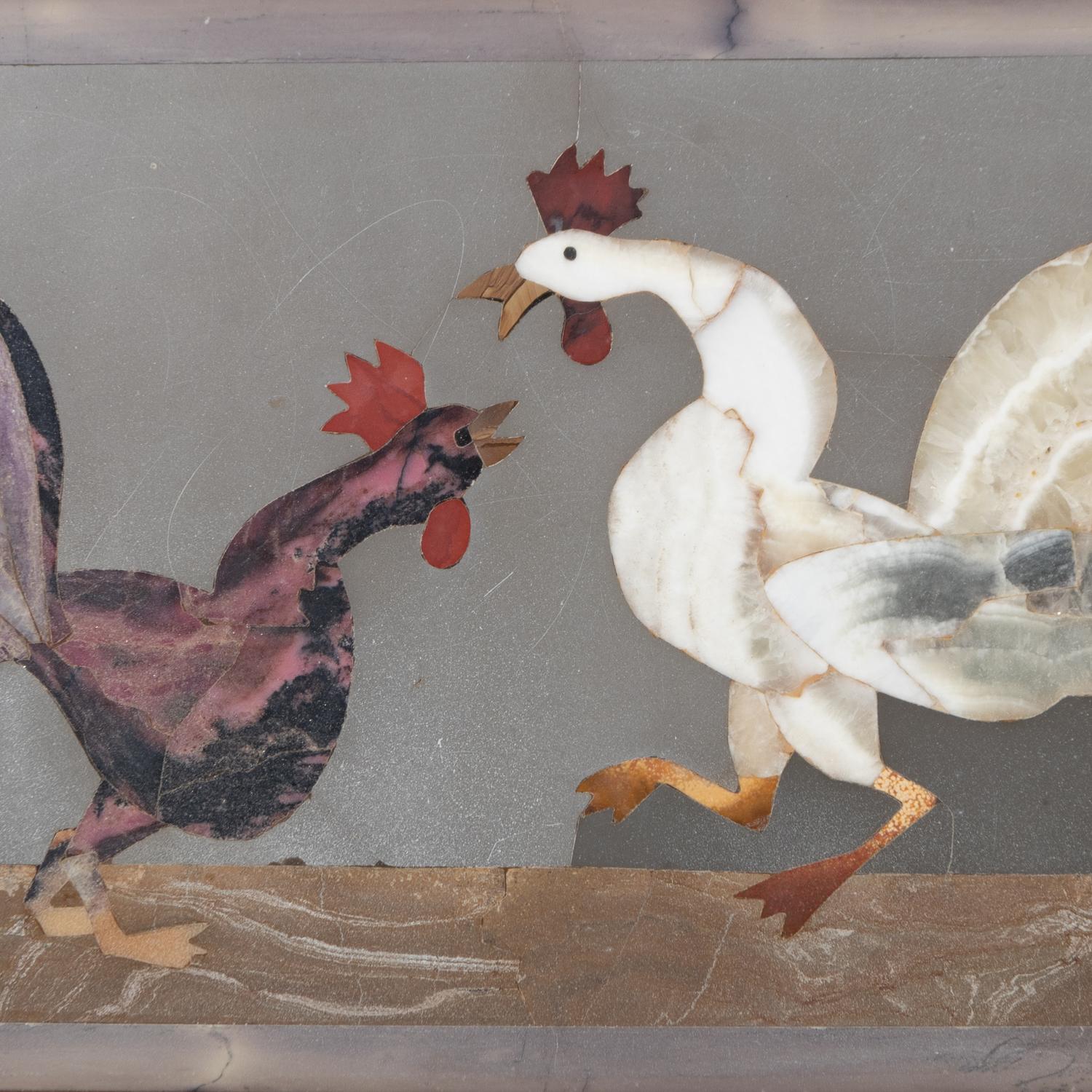 Untitled (Roosters Fighting)