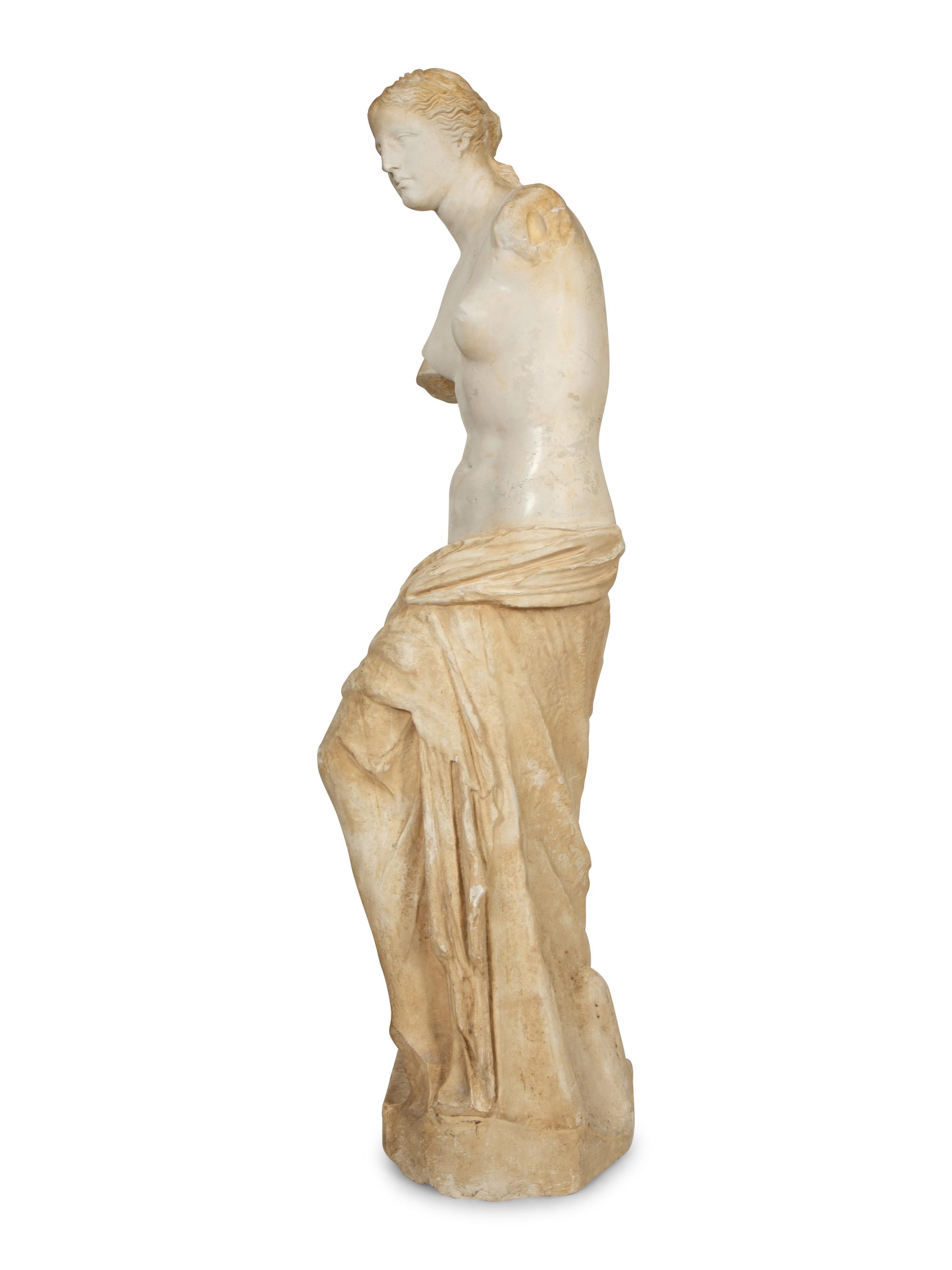 A Plaster Sculpture of Venus de Milo After the Antique From the Musee du Louvre, Atelier de Moulage
