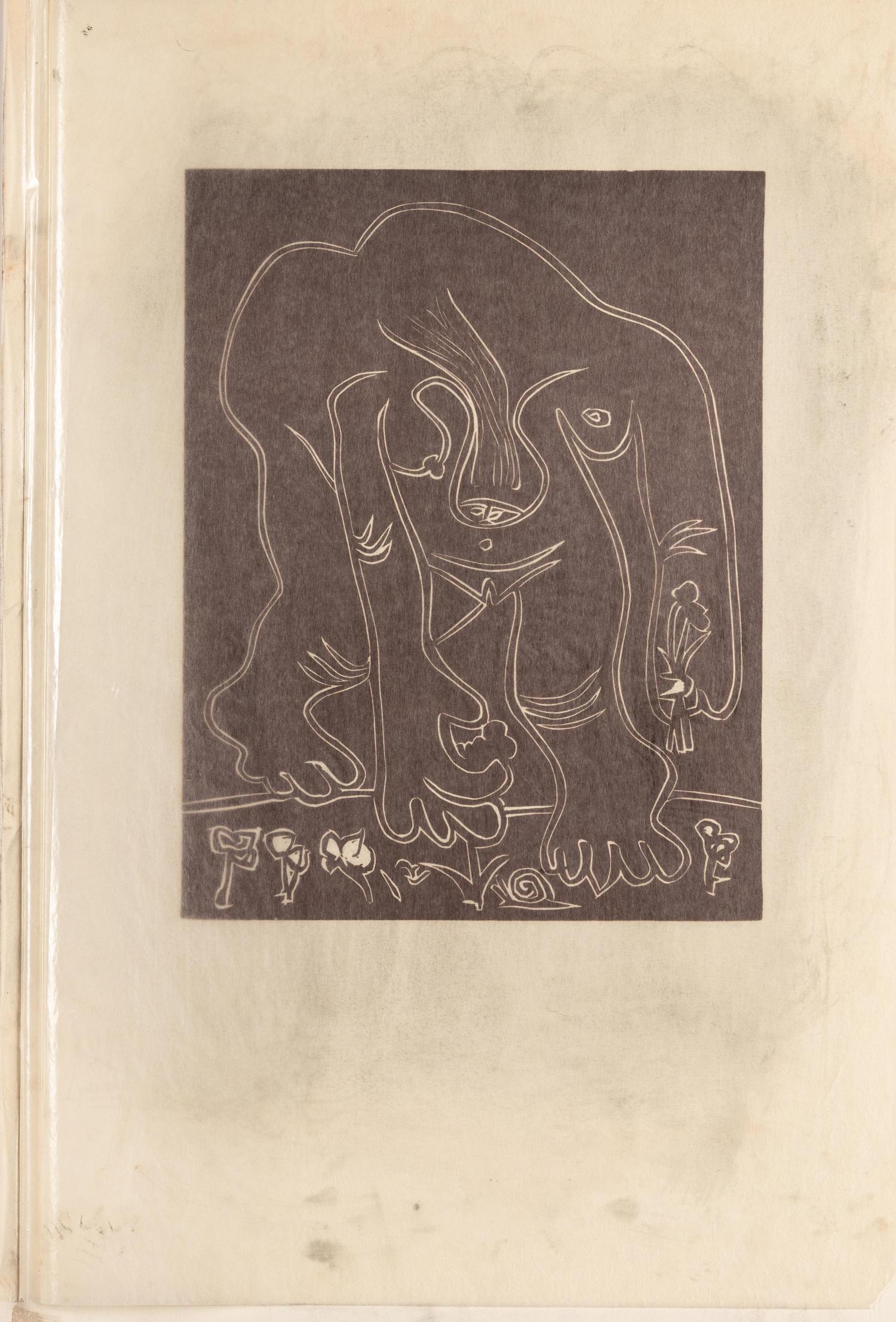 Femme Nue Cueillant des Fleurs (first and third state)