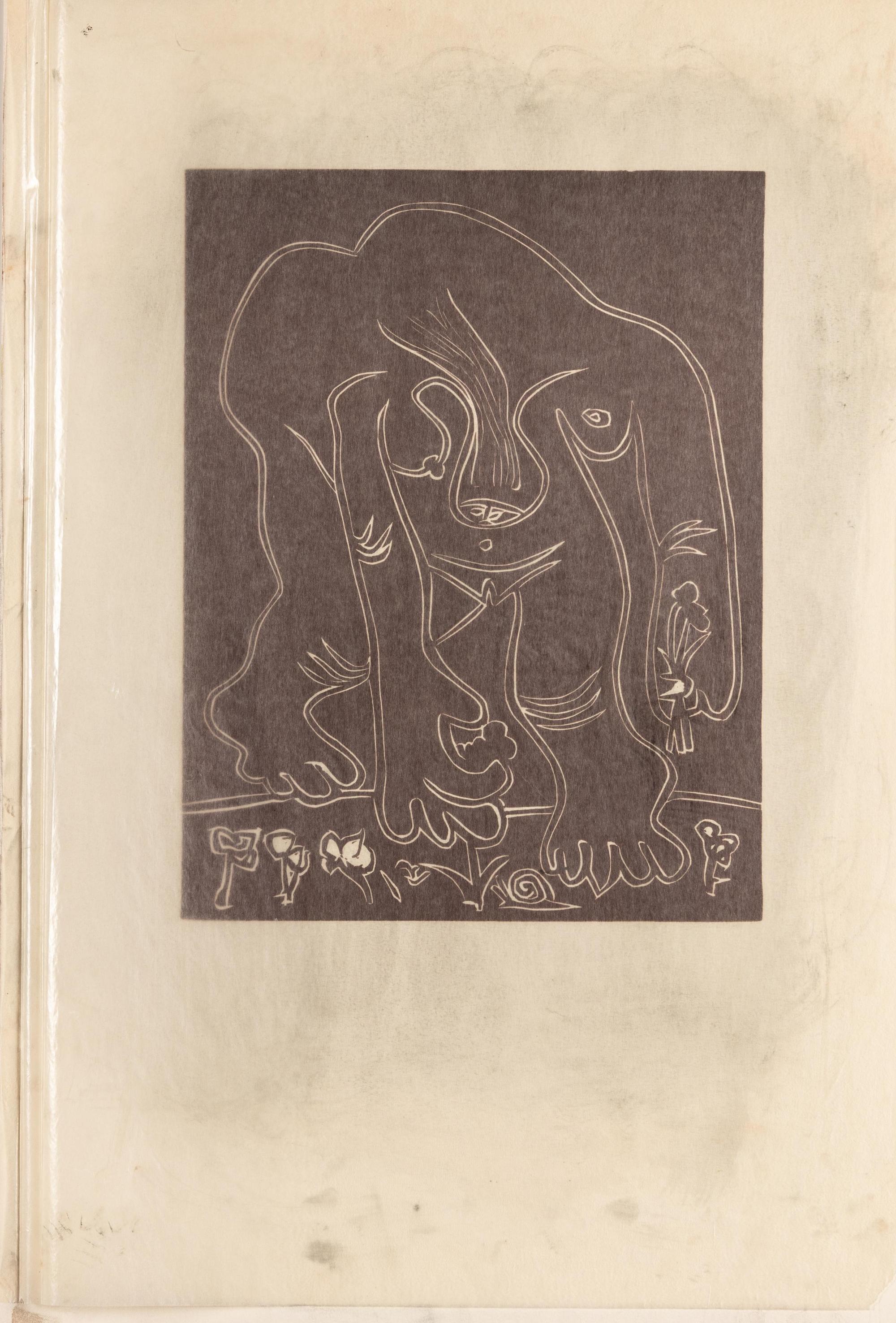 Femme Nue Cueillant des Fleurs (first and third state)