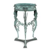 An Italian Green Patinated Bronze Tripod Athénienne