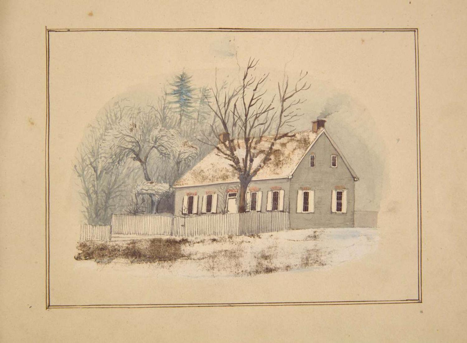 A Nazareth Hall sketchbook Nazareth, PA, dated November 18, 1854 to May 1855