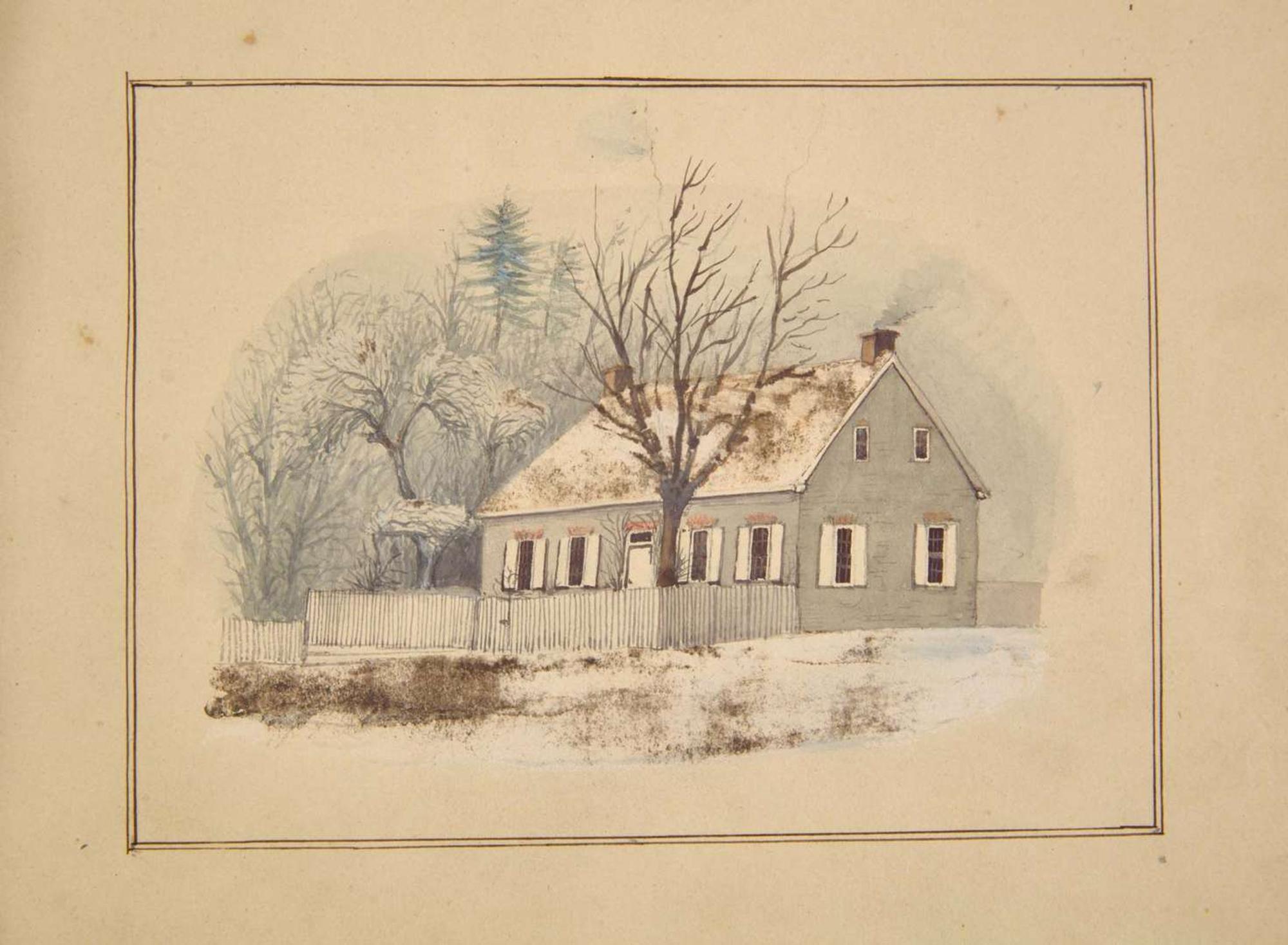 A Nazareth Hall sketchbook Nazareth, PA, dated November 18, 1854 to May 1855