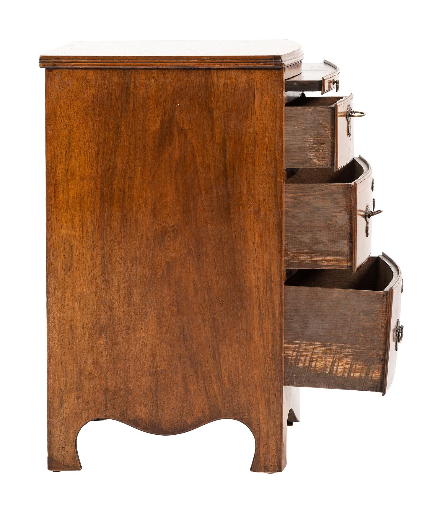 A George II-Style Walnut Four-Drawer Chest