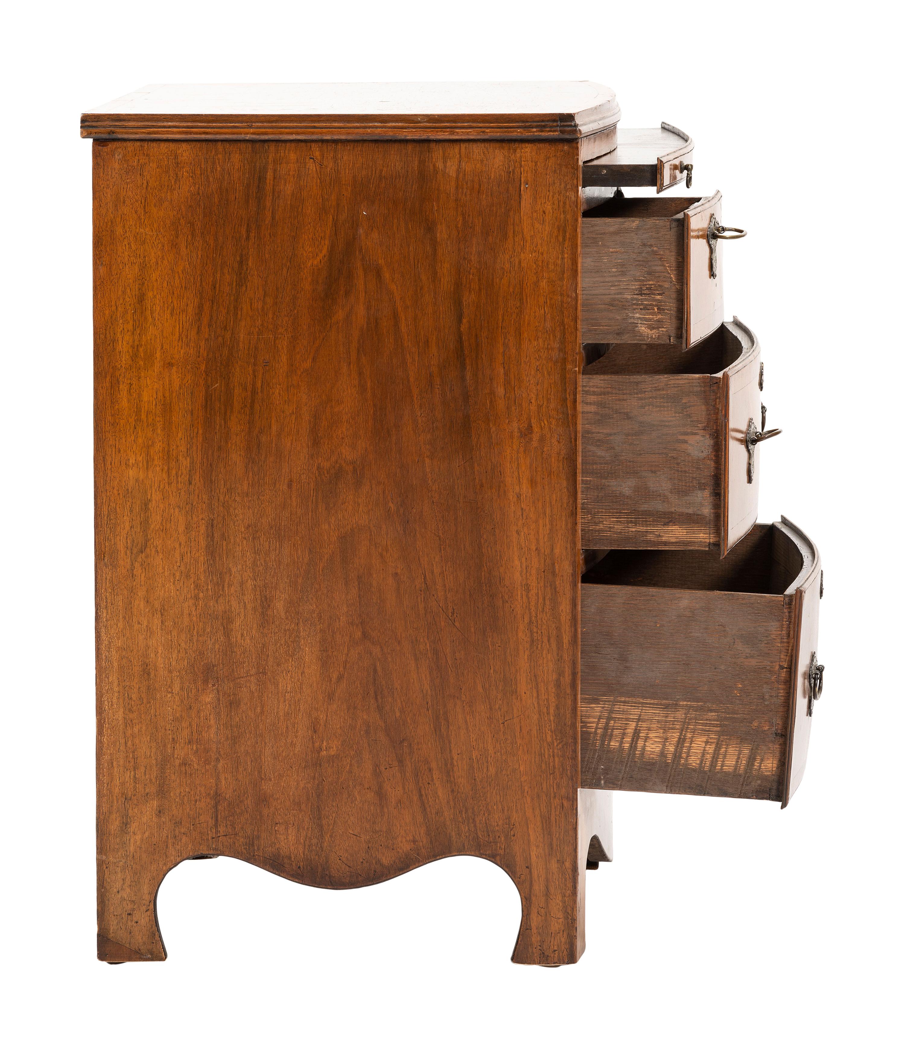 A George II-Style Walnut Four-Drawer Chest