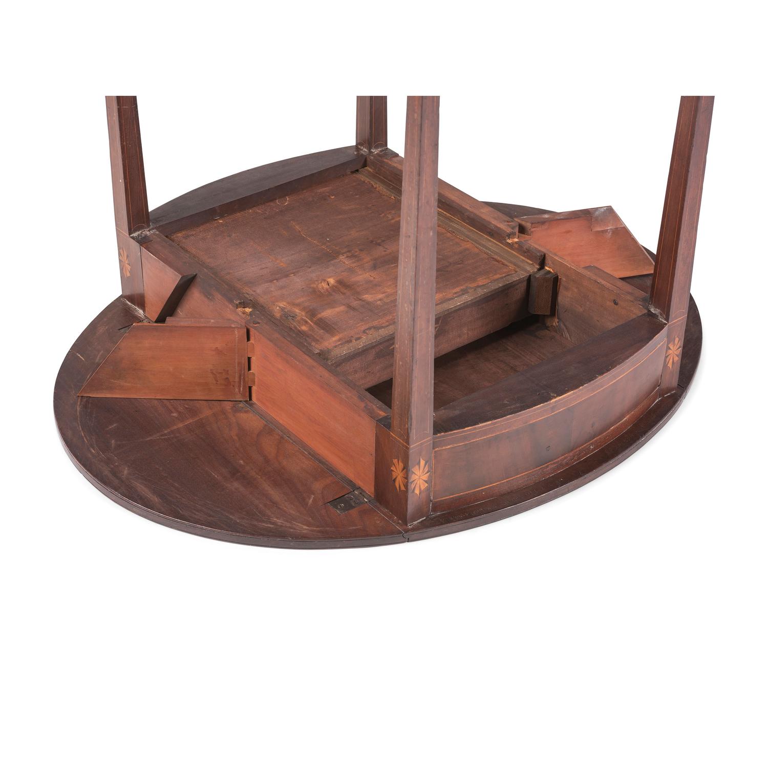 A Federal Inlaid Mahogany One-Drawer Pembroke Table