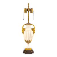 A French Neoclassical Style Gilt Bronze Mounted Marble Urn
