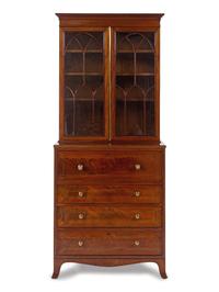 A Regency Mahogany Secretary Bookcase