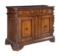 An Italian Baroque Walnut Serving Cabinet