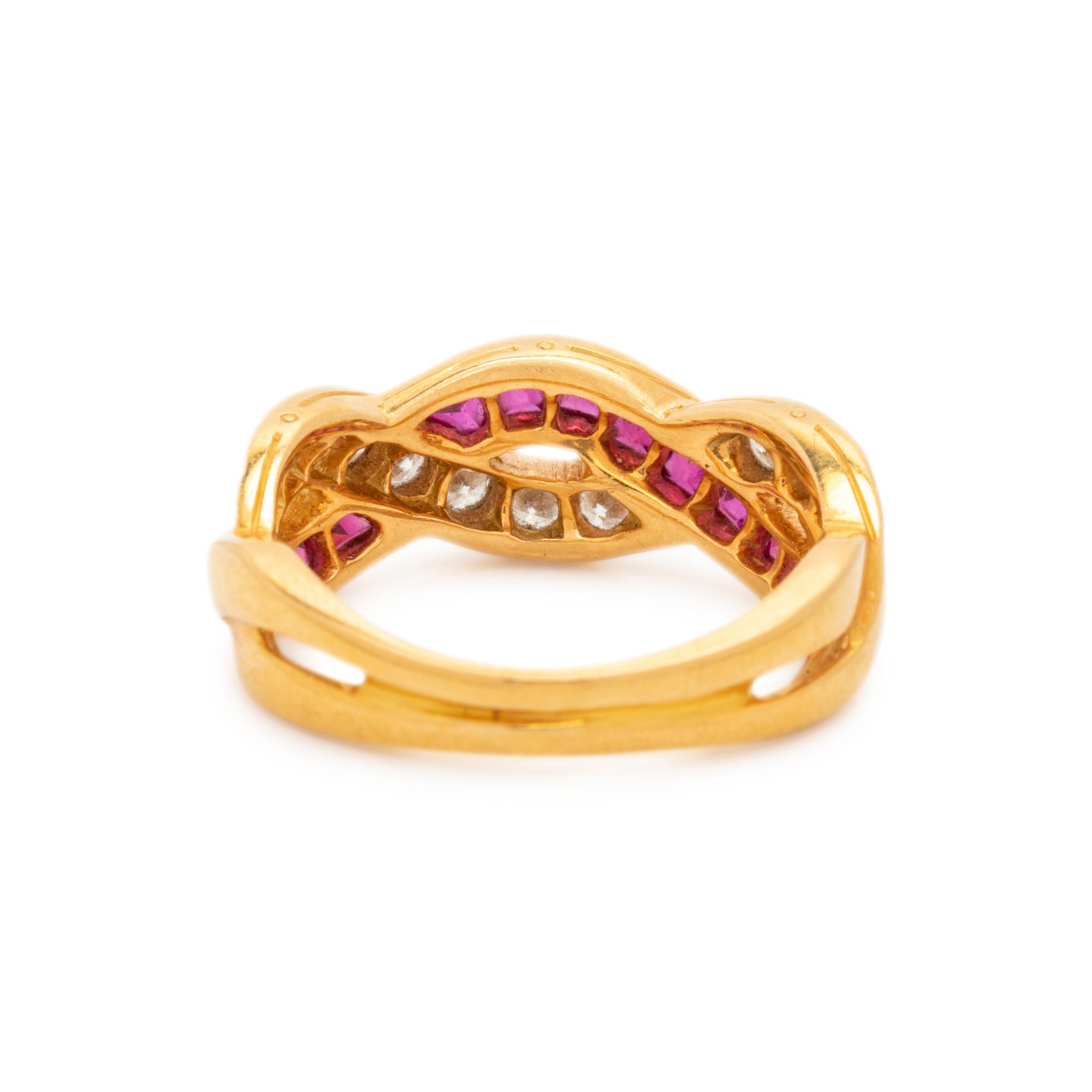 OSCAR HEYMAN & BROTHERS, DIAMOND AND RUBY RING