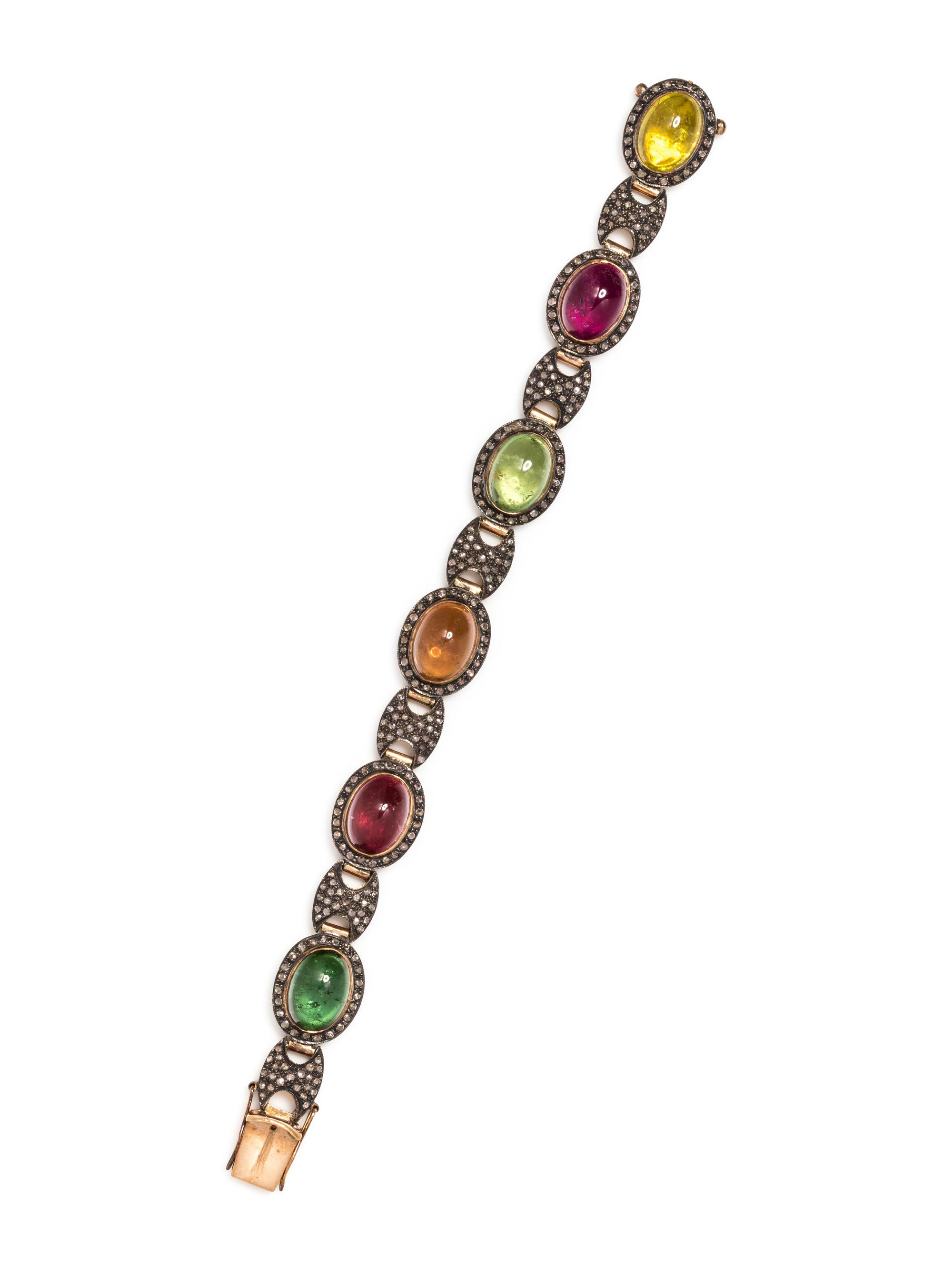 TOURMALINE AND DIAMOND BRACELET