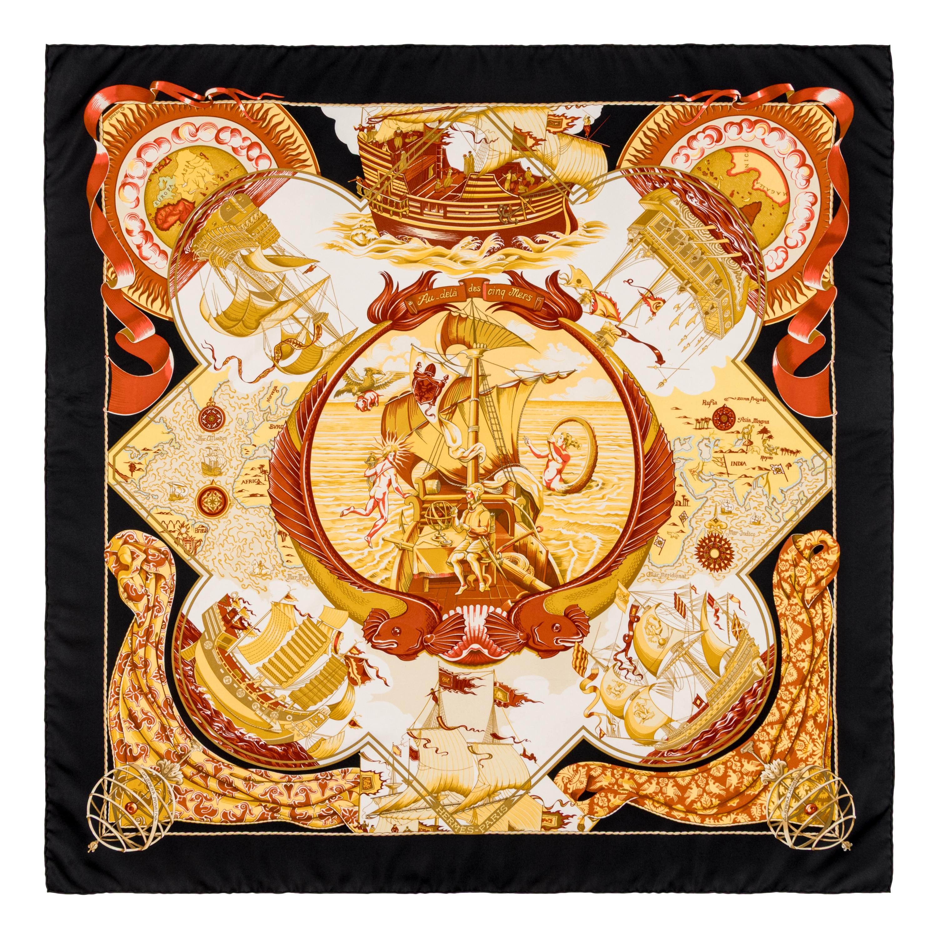 Hermès, Five Silk Scarves 90