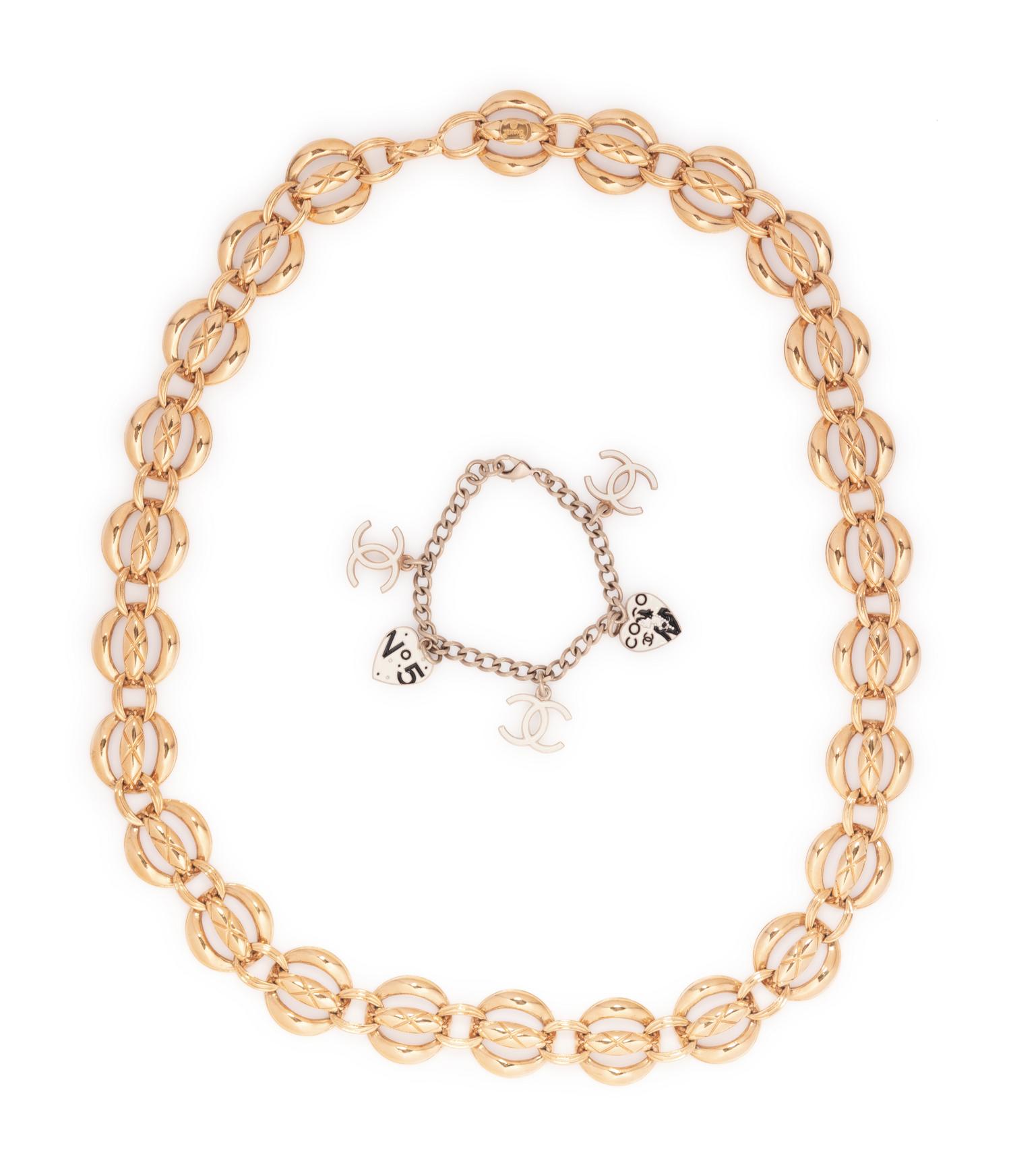 Two Chanel Pieces: One Bracelet, One Necklace, 1990-2006