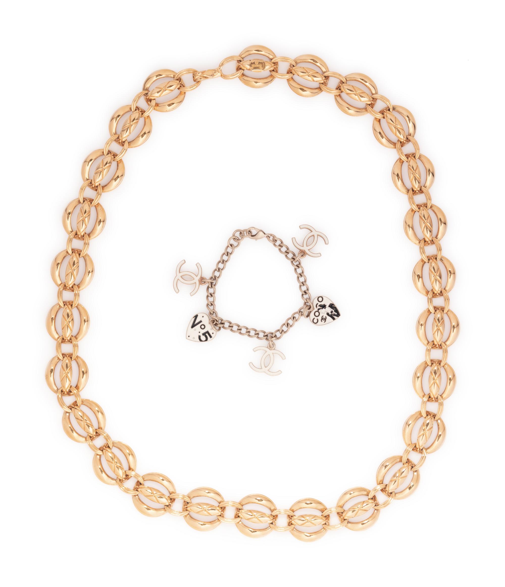 Two Chanel Pieces: One Bracelet, One Necklace, 1990-2006