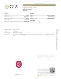 4.17 CARAT PURPLISH PINK BURMESE SAPPHIRE