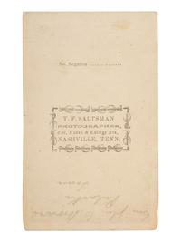 [CIVIL WAR]. CDV of John Calvin Brown, Confederate general later elected governor of Tennessee. Nashville, TN: T.F. Saltsman, ca 1864.