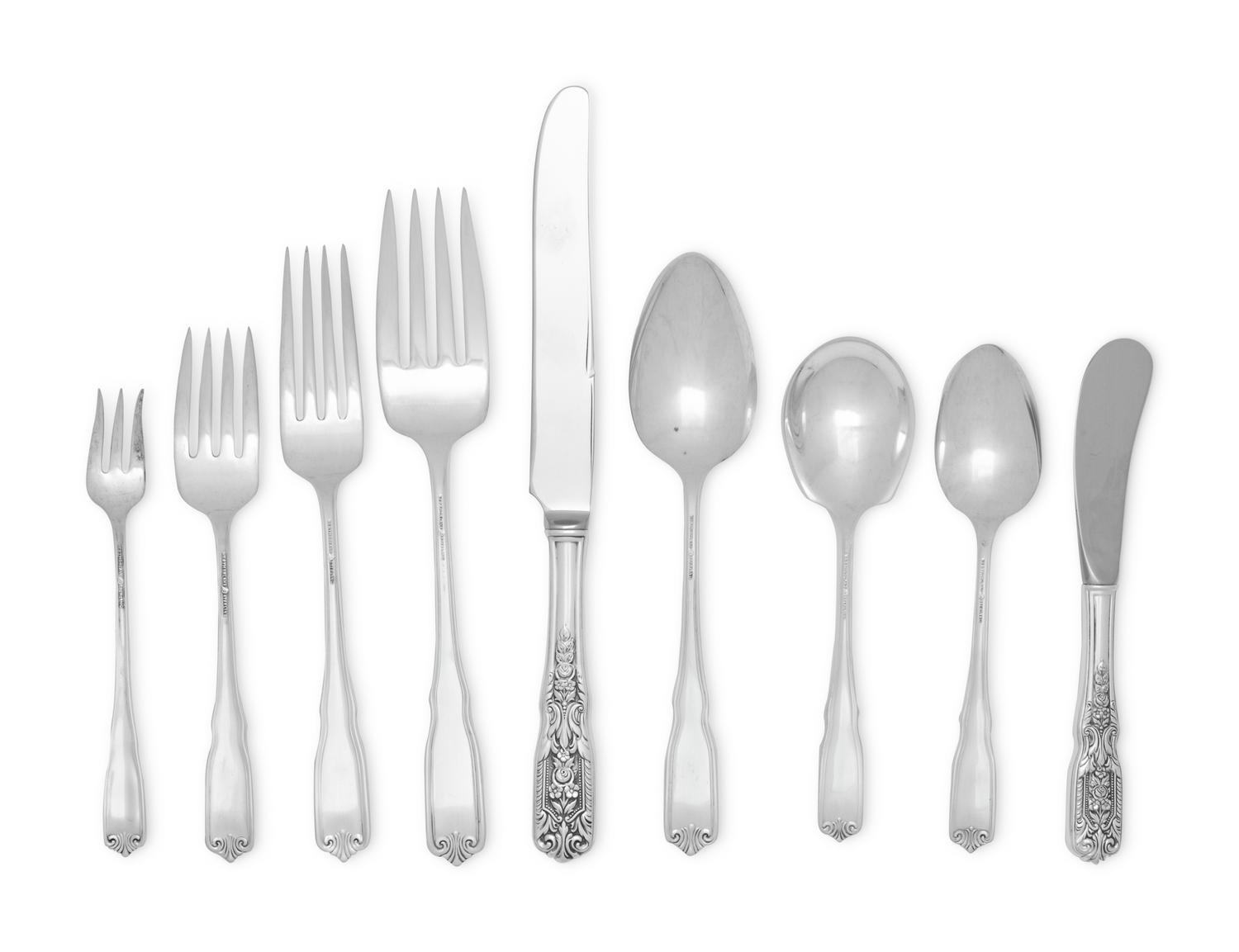 An American Silver Flatware Service